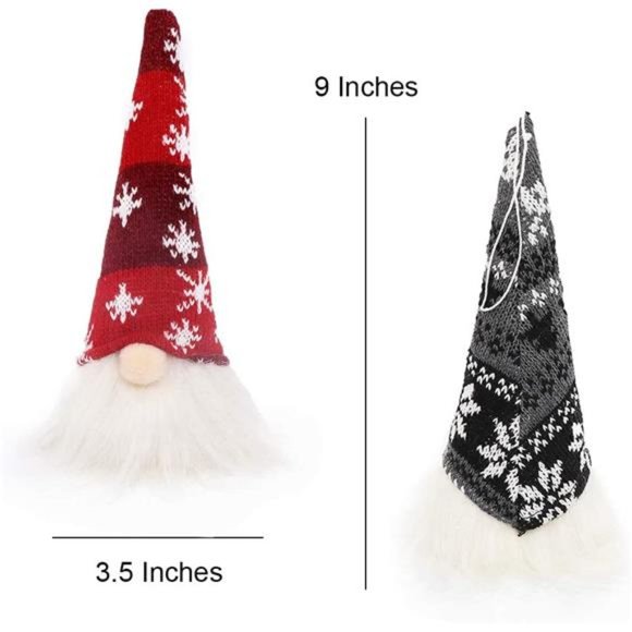 Christmas Gnome Lights, Swedish Santa Tomte, Nordic Decorations Set of 4 - Picture 7 of 7